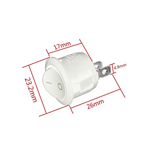 Interruptor basculante redondo 12v con diseño SPST de 2 pines para encendido estable en barcos 5