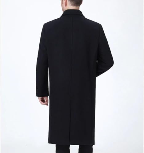 Men's Long Wool Trench Coat Winter Over The Knee Heavy Thickened Overcoat Business Casual Warm Outerwear3