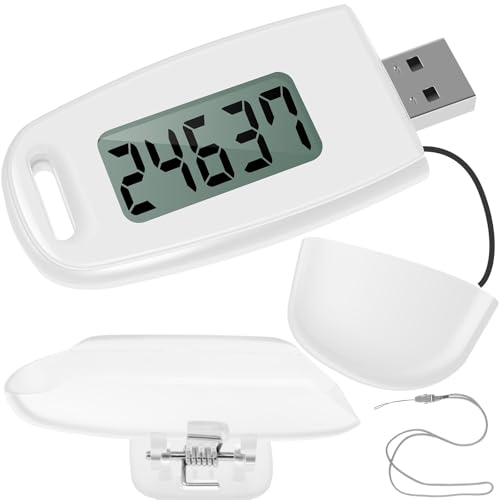 3D Pedometer for Walking Simple Step Counter for Walking with Removable Clip and Strap USB Rechargeable Step Tracker with Backlight Accurate Step Counter for Men Women Kids Seniors