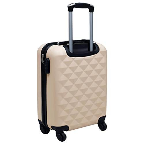 Hardcase Trolley Set 2 pcs with Security Lock, Lightweight ABS Material, 360 Degree Castors, Gold3