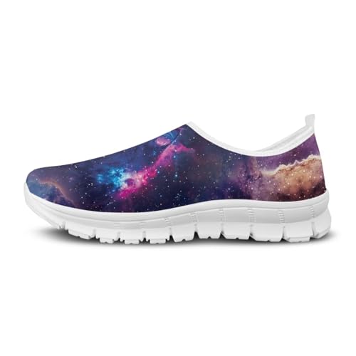 JoyLamoria Cow Platform Sneakers Causal Slip on Shoes Causal Boat Loafers for Women with Arch Support Art Travel Shoes3