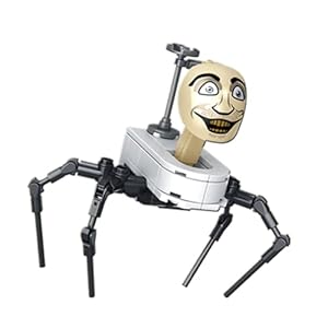 Skibidi Toilet Figures Model Building Blocks Toys,Titan Cameraman/TV Man/Speaker/Speakerman ABS Reproducible Assembly Building Block,Relieve Anxiety Toys for Children/Fans (H)