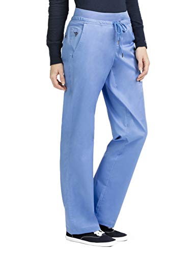 Med Couture Signature Yoga Drawstring Pant for Women, Ceil/Navy, Large Petite Med Couture Signature Yoga Drawstring Pant for Women, Ceil/Navy, Large Petite