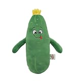 Picture of BABOLI Adorable Pickle Stuffed Animal Cucumber Plush Plant with Smile Face and Yellow Corolla Pretty Cute Plushie Toy Gift for Any Pickle Lover 12 Inches (Naughty-L)