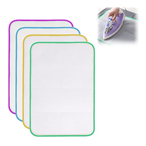 4 filets anti-brûlure thermocollants, filet de protection contre le repassage,coussinet de protection anti-focus,Chiffon de repassage en résistant à la...