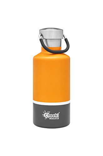 CHEEKI Stainless Steel Water Bottle, Insulated Classic Range (400 ml/13.5 oz); Reusable Metal Sports Thermos, BPA-Free and Safe Drink Bottle, Cool Thermal Flask for Running, Gym, Cycling and School CHEEKI Stainless Steel Water Bottle, Insulated Classic Range (400 ml/13.5 oz); Reusable Metal Sports Thermos, BPA-Free and Safe Drink Bottle, Cool Thermal Flask for Running, Gym, Cycling and School