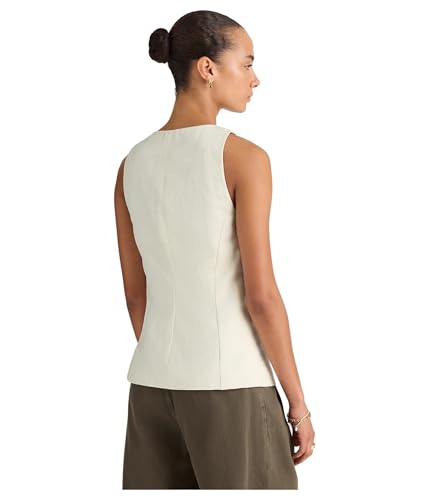 Madewell Women's Crewneck Cutaway Vest-Tencel Twill3