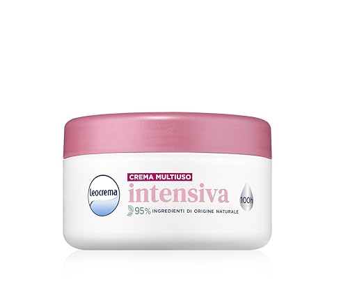 Leocrema, Crema Corpo, Viso e Mani Intensiva, Multiuso con Glicerina, Urea e Collagene, Adatta a Pelli Molto Secche o Mature, 100 ore di Idratazione Intensa, 200ml