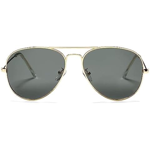 Pro Acme Aviator Sunglasses for Men Women Classic Polarized UV400 Protection (Gold Frame/Black Lens) Cover