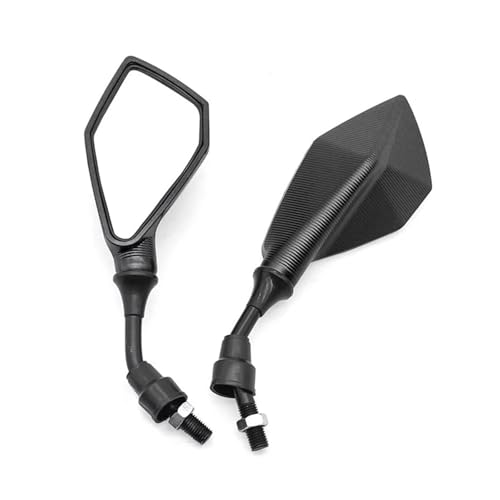 Espejos laterales de 10mm con acabado negro mate y lentes de alta claridad para scooter