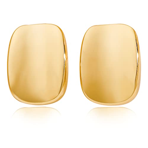 Nepuloy Gold Clip On Earrings Geometric Square Drop Clip Earrings For Women Trendy Earrings For Women Girls (Clip A) #TOP6