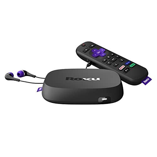 Roku Ultra | Streaming Device HD/4K/HDR/Dolby Vision with Dolby Atmos, Bluetooth Streaming, and Roku Voice Remote with Headphone Jack and Personal Shortcuts, includes Premium HDMI® Cable by Roku - Used condition - US$69.00