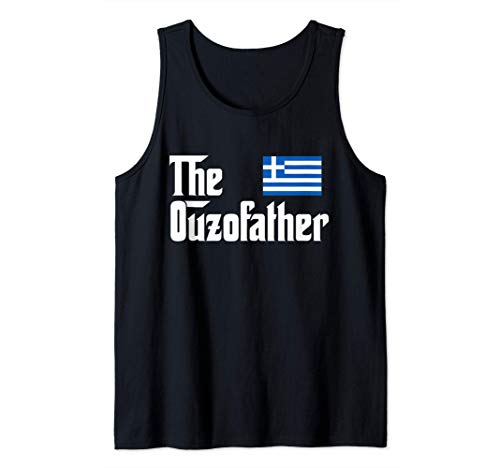 The Ouzo Father T-Shirt Funny Greek Flag Gifts Camiseta sin Mangas