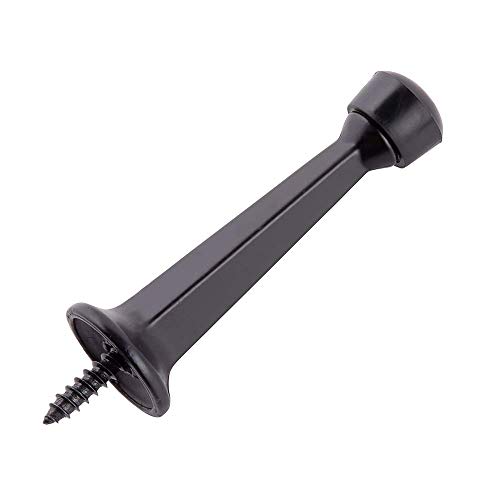 Home Master Hardware Heavy Duty 3 In Solid Rigid Door Stop 12 Pack Door Stoppers Door Stops Matte Black W/Rubber Tip #TOP1