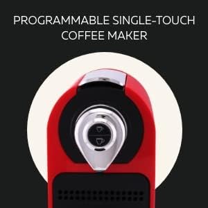 Bestpresso Espresso Machine Single Serve Coffee Maker, Compatible with Nespresso Orignial. Programmable Buttons for Espresso Pods. Premium Italian 19 Bar High Pressure Pump (Red)