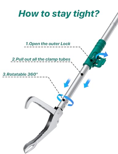 LURMMUE Ferramenta para agarrar cobras de 175 cm, pinça de cobra resistente profissional para acampa