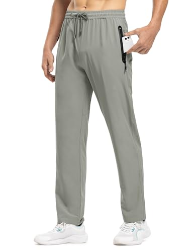 Image of TBMPOY Men's Outdoor Lightweight Hiking Mountain Pants Running Active Jogger Pants