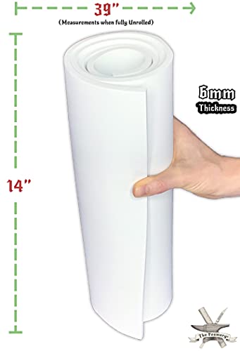 image for Shape Retention EVA Cosplay Foam 6mm (1mm-10mm) 14x39 inch White or Bl
