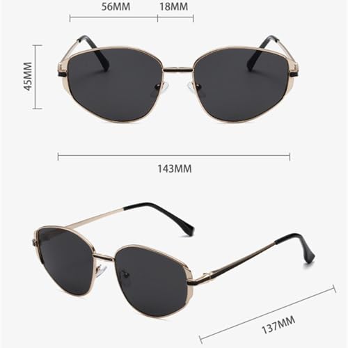 Fashion Oval Shades Women Luxury Sunglasses Anti Uv4002