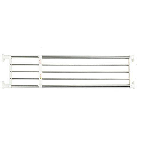 BAOYOUNI extensible armario Rack de almacenamiento de estantería ajustable separador armario armario divisor organizador de DIY barra para cocina baño dormitorio, 119-190.5cm