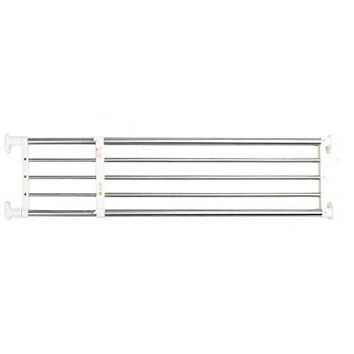 BAOYOUNI Estanterías para Armario Telescópico Organizador de Almacenamiento Rack Compartimento Separador de Estante Adjustable Tensión Rod para Dormitorio, Baño, Cocina, Extensible 119-190,5cm