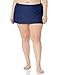 Coastal Blue Women's Plus Size Swimwear Skirt with Inside Brief Bottom