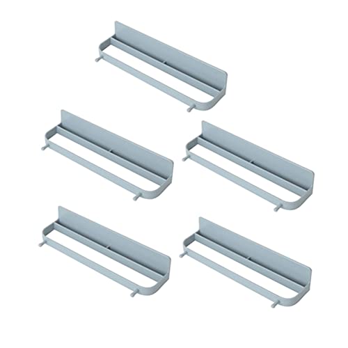 Cabilock 5pcs Wall Mounted Slippers Rack Punch Shoes Organizer for Bathroom Grey Easy Installation Smooth Surfaces for Tidy Home Storage and Slipper Holding