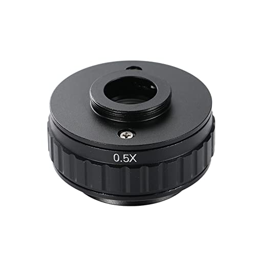 顕微鏡キット 0.5X C マウントレンズアダプター 1/2 1/3 CTV アダプター SZM 三眼実体顕微鏡カメラアクセサリー同期フォーカス 顕微鏡レンズアダプター(0.5X)