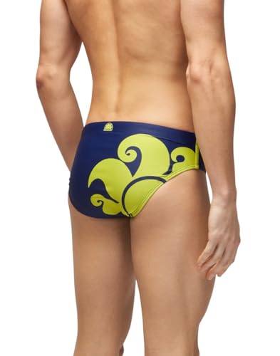 SUNDEK Leonardo Swim Stampa Logo, Slip Mare da Uomo (IT, Testo, L, Regular, Regular, Blu Navy)