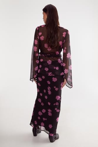 Ditsy Floral Chiffon Maxi Skirt4