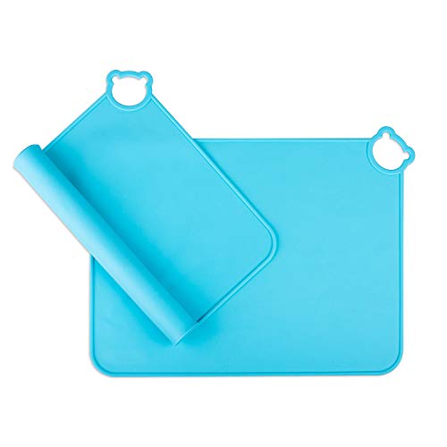 IYYI Silicone Baby Placemat, BPA Free Placemats for Kids Toddlers Children,Non Slip,Waterproof,Portable Kids