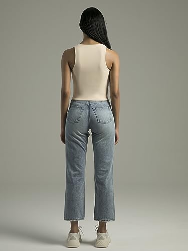 Colorfulkoala Women's Tank Tops Body Contour Sleeveless Crop Double Lined Yoga Shirts(Xs, Ivory) #TOP4