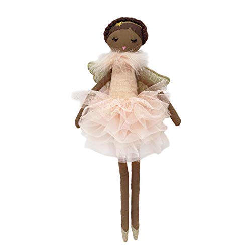 Image of MON AMI Ada Pink Angel African American Stuffed Doll – 15”, Soft & Cuddly Plush Doll, Use as Toy or Room Decor, Great Gift for Kids of All Ages