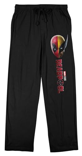 Deadpool 3 Deadpool and Wolverine Men's Black Sleep Pajama Pants