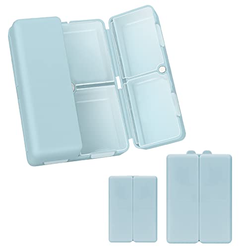 Image of FYY Travel Pill Organizer, Pill Box Medicine Case-2pcs Navy
