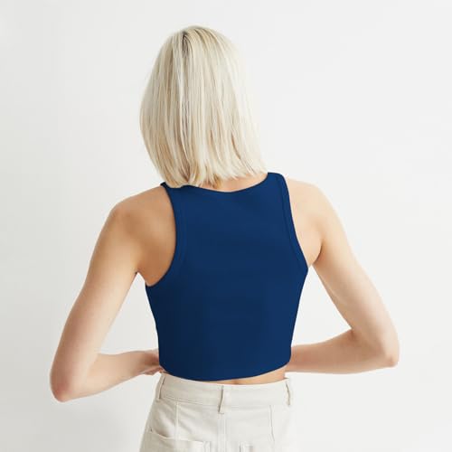 Image of KERI PERRY Tops for Women Crop Top for Women's Tank Activewear Tee Sports Western Casual Cotton Camisole Pack of 3 Combo