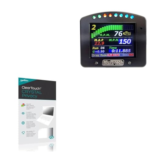 BoxWave Screen Protector Compatible with Microtech Logger Dash Gen2 (3.5 in) - ClearTouch Crystal Privacy (2-Pack), Privacy Screen Protector Flexible Film Clear