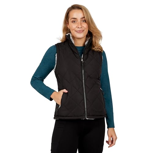 Free Country Women's Expedition Stratus Lite Reversible Vest Black M