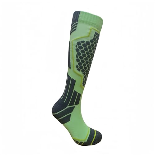 MapleLeafSwallow Women Snowboard Socks Cotton Blend Polyester Warm, Soft and Durable for Outdoor Ski Sport Green 1 Pair