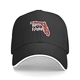 QFLLQLFF Casquette de Baseball pour Hommes et Femmes, Chapeau de Camionneur, Protection Solaire, Joyeux mas, Happy Floridays