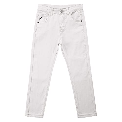 Kids Boy's Skinny Chino Pants Classic School Uniform Elastic Waist Straight Pants Casual Jeans Jeggings