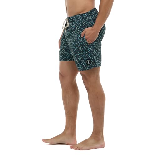 Eidon Young Men's Mens Tiny Sea 17 Inch Length, Elastic Waist Volley Swim Trunk3