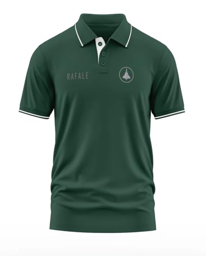Image of WarriorWorld Polo T-Shirt for Men | 270 GSM Pure Cotton Fabric | Stylish Collar Casual Half Sleeve Tshirt for Aviation Enthusiasts | Breathable & Comfortable Fit