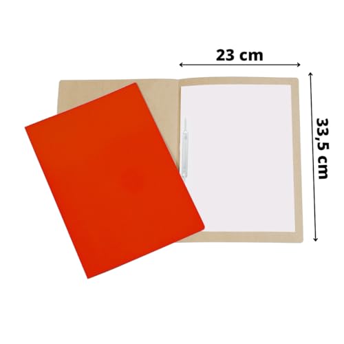 Polycart 1026-AZ, Pasta Grampo, Trilho Papel, Oficio, Multicor, Pacote de 20, 335 x 230mm