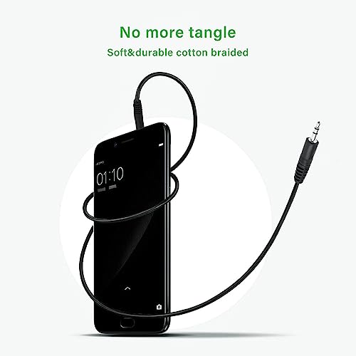 Cable AUX de audio 3.5mm de 6ft miniatura 6