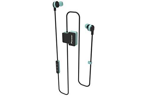 Pioneer Auriculares deportivos de botón Pioneer SE-CL5BT-GR Azul Turquesa Auriculares estéreo con clip para las orejas, que los mantiene seguros en las condiciones más durasAlta resistencia al sudor y la humedadSistema acustico ceradoMicro integrado para llamadas con manos libres.