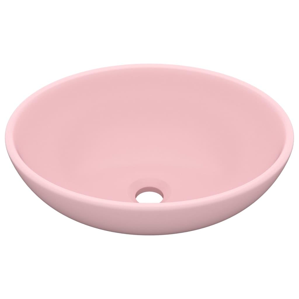 Generico Lavandino Lusso Ovale Rosa Opaco 40x33 cm in Ceramica,Articoli di ferramenta,Prodotti Idraulici,Articoli Idraulici,Lavandini,Lavandini bagno-146922