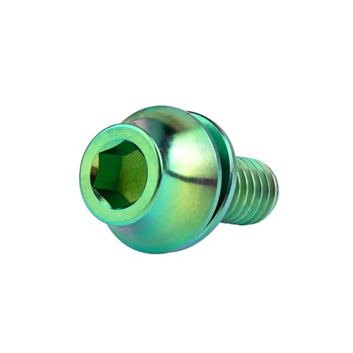 Image of Titanium M5x12mm with Washer Bicycle Water Bottle Cage Bolt 4 Pack
