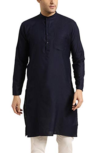 Image of SOJANYA Men's Cotton Straight Fit Casual(Since 1958 Solid Kurta Crafted for Elegance