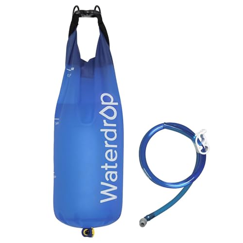 Waterdrop Gravity Water Bag for Camping, Travel, Backpacking, Hiking and Emergency, Compatible with...